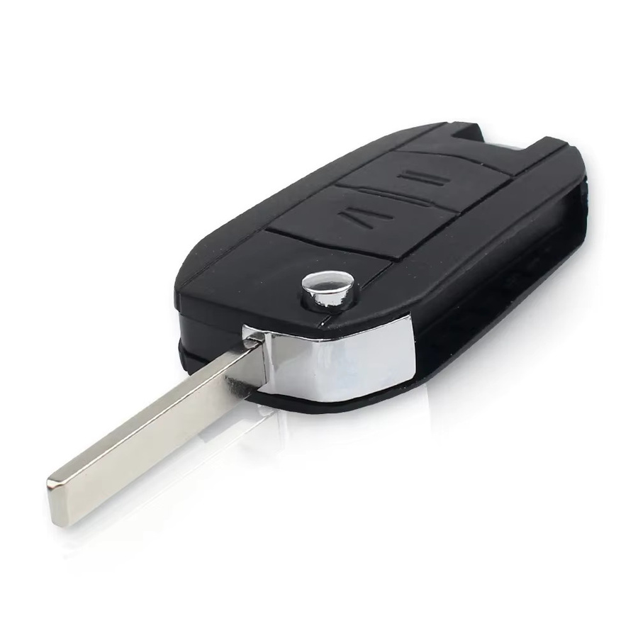 Keyyou Klappbare Flip Remote Autoschlüssel Hülle für Vauxhall Opel Corsa Tigra Agila Meriva Combo in Schwarz - Bild 2