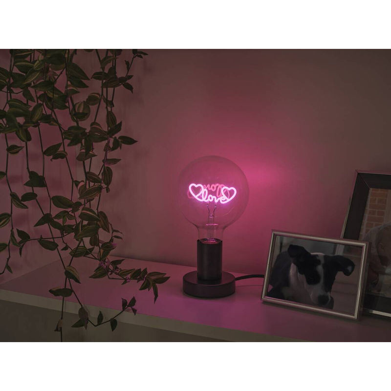 OSRAM LED-Tischleuchte Lettertable aus schwarzem Metall mit Glas, Farbe: Schwarz, B/H/T: 12,5 x 23,1 x 12,5 cm, E27 - Bild 3