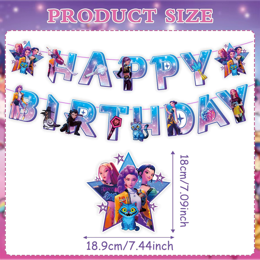 Hasbro Geburtstagsparty-Dekorationsset mit Cartoon-Anime-Banner, Ballons und Tortenaufsatz in Mehrfarbig - Bild 3