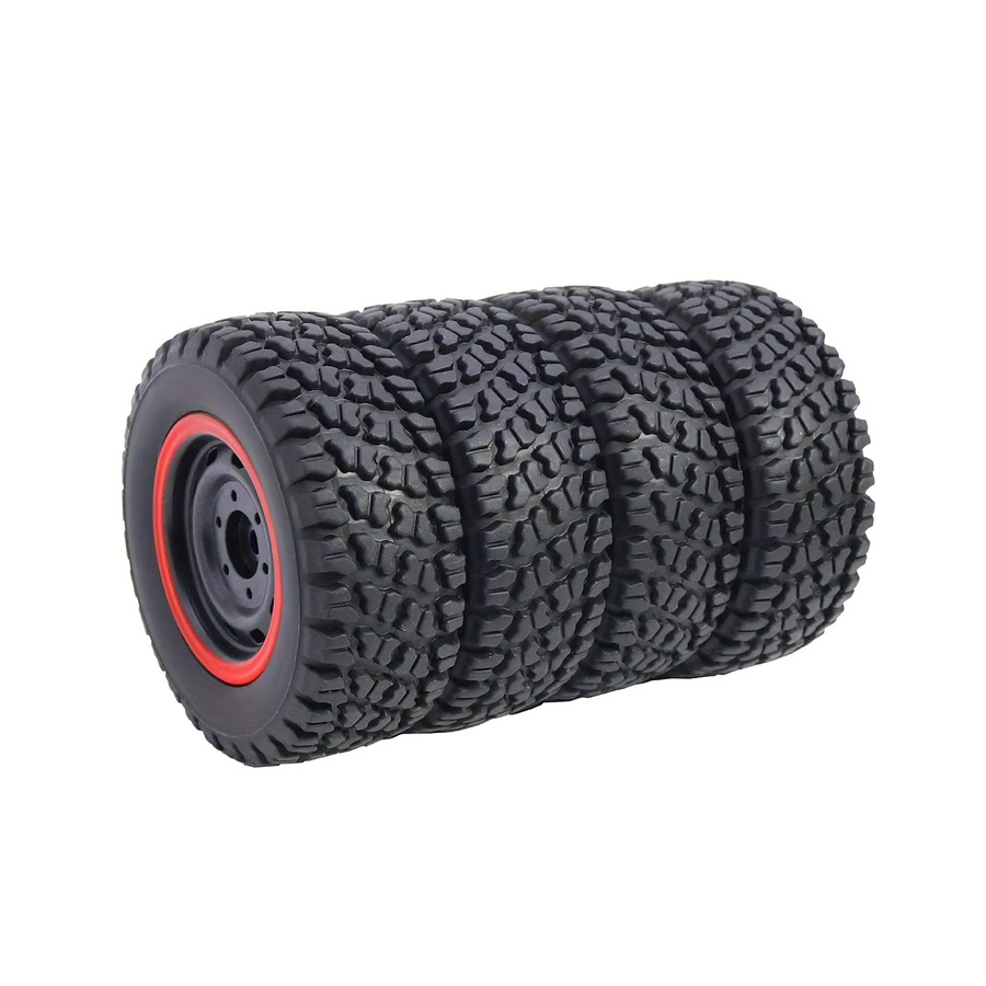 WWXRC SCY 82 mm Reifen mit roten Beadlock-Felgen, 1:16, Zubehör - Bild 3