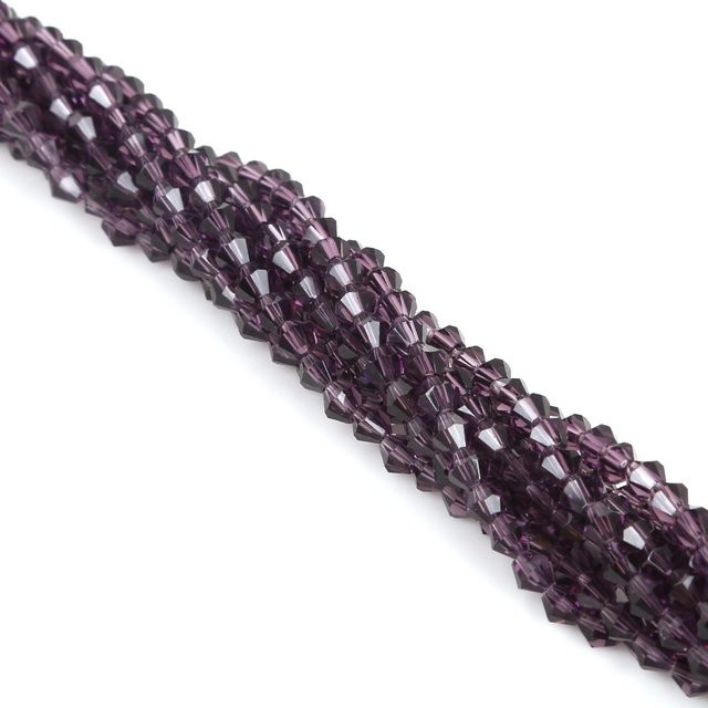 Beadia Accessories Doppelkegel-Glasperle, dunkelviolett, 3 mm, Unisex - Bild 1