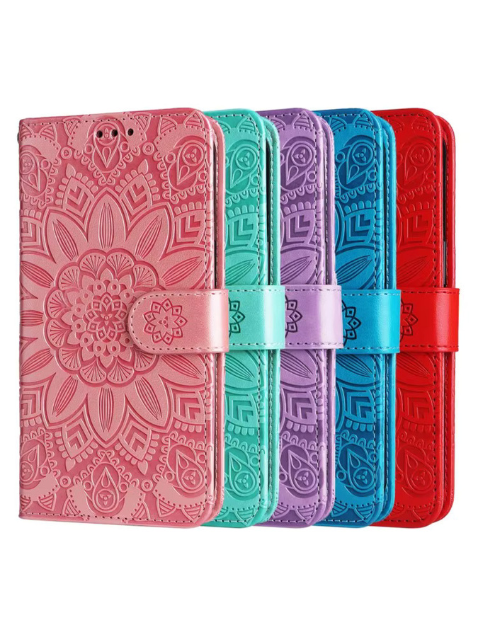 Magnetische Leder-Brieftaschenhülle für Samsung Galaxy S26 Plus Edge Ultra mit Standfunktion und geprägtem Blumen- und Schmetterlingsmuster - Bild 5