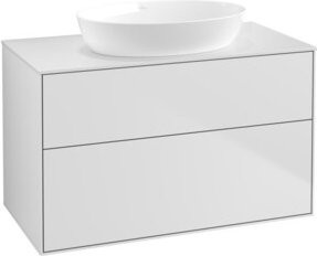 V&B Waschtischunterschrank Finion in Weiß lackiert, Breite: 100 cm, Tiefe: 50,1 cm - Bild 1