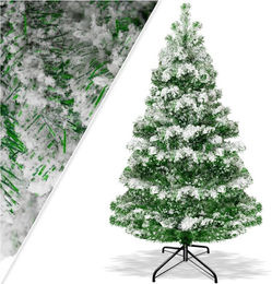 KESSER Weihnachtsbaum künstlich Edeltanne aus Spritzguss PE in Grün und Weiß, Höhe: 210 cm - Bild 1