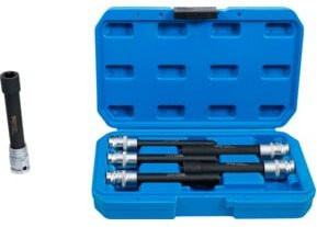 BGS Steckschlüssel-Einsatz-Satz E-Profil extra lang mit 1/2 Zoll Antrieb, 6-teilig, SW E10 bis E20 - Bild 1