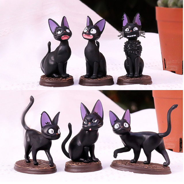 Bandai Jiji Schwarze Katze, Actionfigur, 6-teiliges Set, PVC - Bild 1