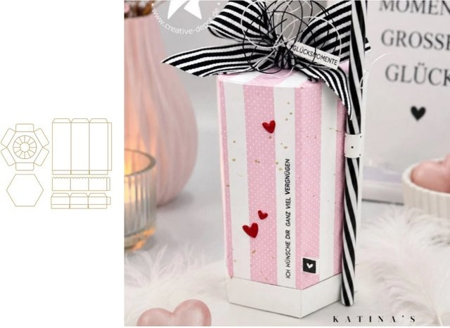 Ziyu Eltern-Kind Stanzformen und Stempel Set in Pink für DIY Scrapbook-Album Dekoration und geprägte Papierkarten - Bild 1