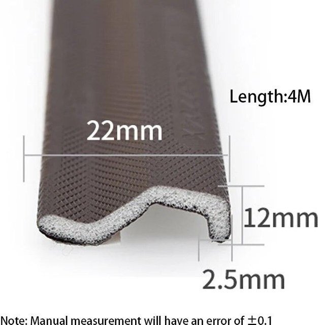 Selbstklebende Dichtungsleiste aus Schaumstoff für Flügelfenster und Aluminiumtüren, Grau - Bild 1
