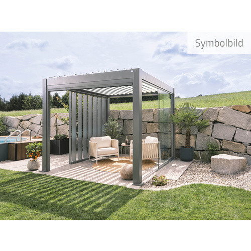 Biohort Pergola modern aus Stahl in Quarzgrau-Metallic/Silber, B/T/H: 460 x 312 x 264 cm - Bild 3