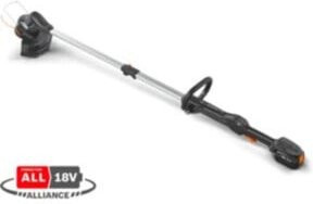 Husqvarna Akku-Rasentrimmer Aspire T28-P4A mit Teleskopstange, 4,0 Ah Akku und Ladegerät in Schwarz, Orange und Grau - Bild 1