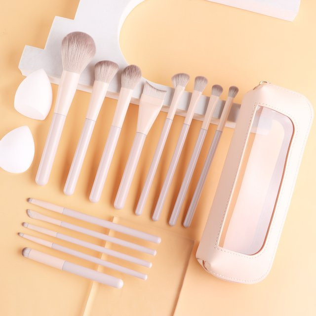 Ronshadow Make-up-Pinsel-Set, 13-teilig, mit Schwämmen und Puderquaste - Bild 1