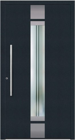 KNOCK Aluminium-Haustür Terra Nova in Anthrazit Grau mit Glaseinsatz und RC2 Schutz - Bild 1