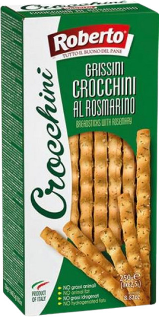 Roberto Crocchini Grissini al Rosmarino 4 x 62,5 g - Bild 1