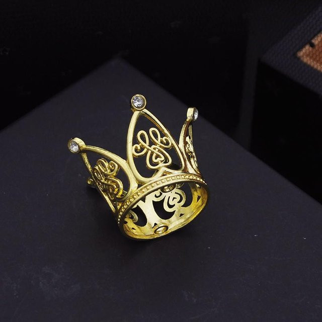 YIRAN Mini Tiara, Strass, Perlen, Metall, Schwarz, Unisex - Bild 1