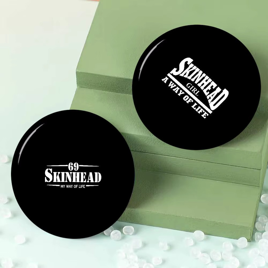 Cartoon-Brosche Skinhead A Way of Life, runde Anstecknadel, 32/44/58 mm - Bild 3