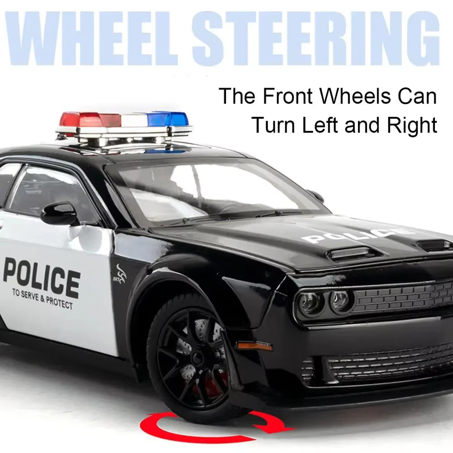 MAKEDA Hellcat Viper Polizeiauto, Druckgussmodell, 1:24, mit Licht und Sound - Bild 2