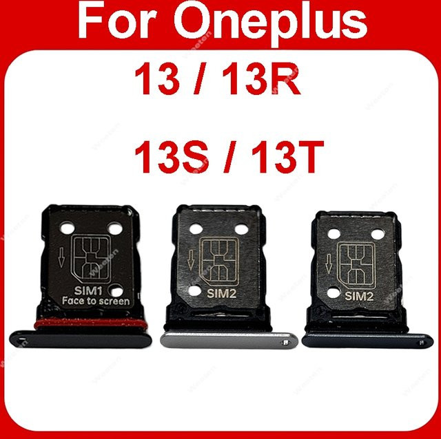 SIM-Kartenhalter für OnePlus 13 13R 13S 13T 5G Dual-SIM Kartensteckplatz Adapter Ersatzteil in Schwarz - Bild 1