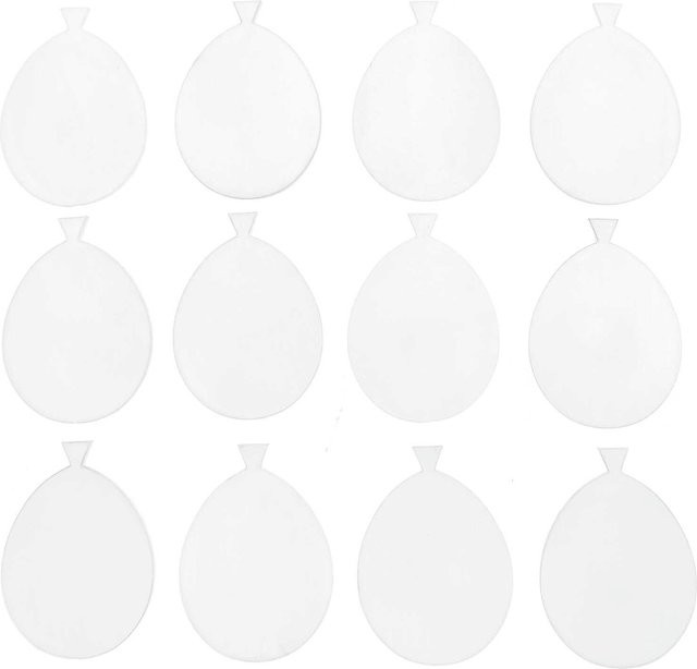 Rico Design Holzluftballons in Weiß, 12 Stück, B: 3,8 cm, H: 5,2 cm - Bild 1