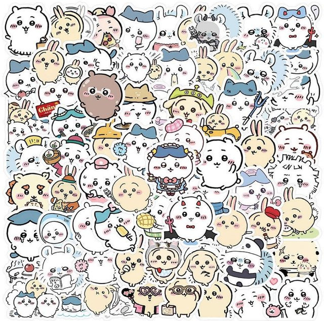 100 Stück Wasserdichte Cartoon Anime Aufkleber von Rui Di in Multicolour für Scrapbook und Handyhüllen - Bild 1