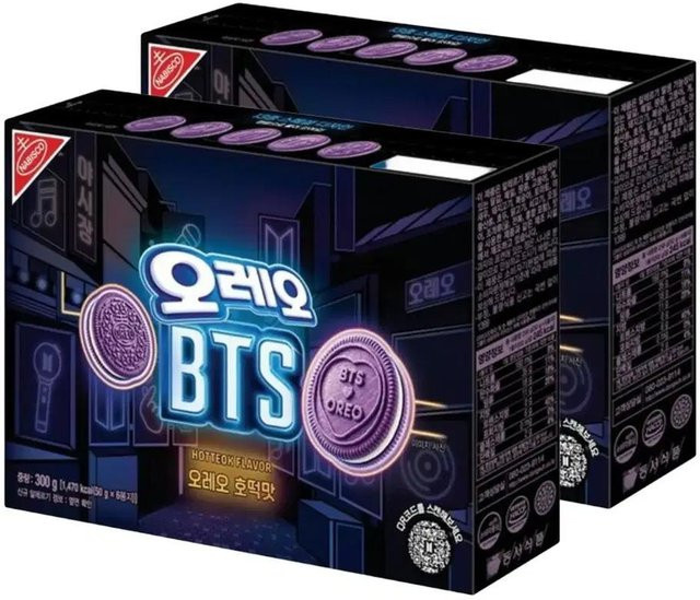 OREO x BTS Limited Edition Hotteok Geschmack Lila Keks 2 x 300 g - Bild 1