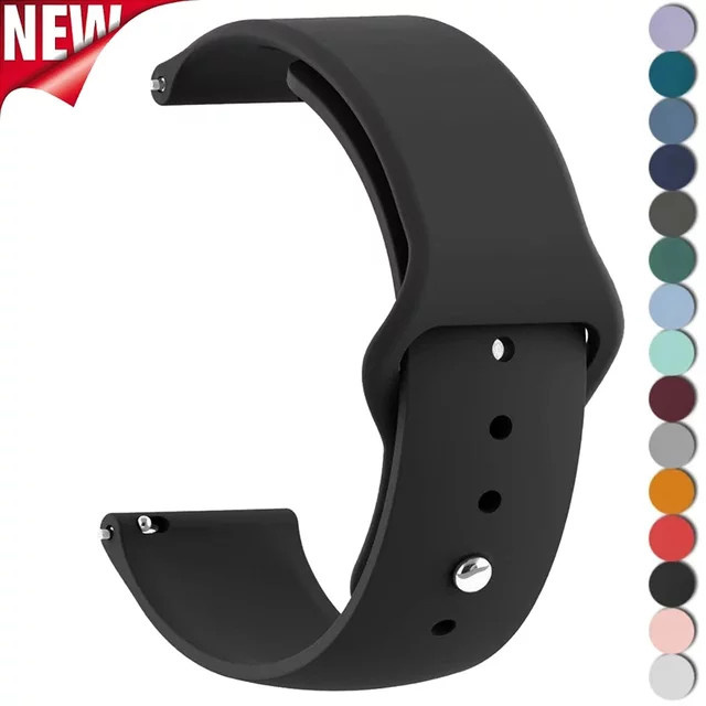 CAOWTAN Uhrenarmband Silikon, Schwarz, Unisex - Bild 1