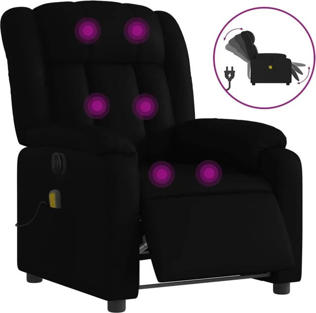 vidaXL Elektrischer Massagesessel Modell 12 in Schwarz aus Kunstleder - Bild 1