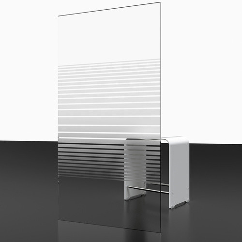 Schulte Badewannenfaltwand Komfort aus Glas in Weiß mit Querstreifen B: 118 cm, H: 140 cm - Bild 3