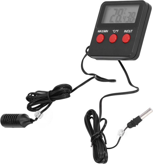 TOMTOP JMS Digitales Hygrometer und Thermometer in Schwarz mit Feuchtigkeits- und Temperaturmessung - Bild 1