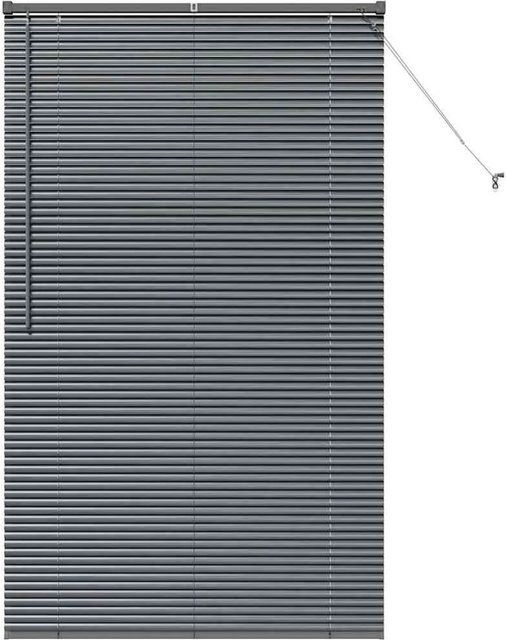 vidaXL Balkenjalousien mit Vorhängen aus Aluminium in Dunkelgrau, B: 175 cm, H: 105 cm - Bild 1