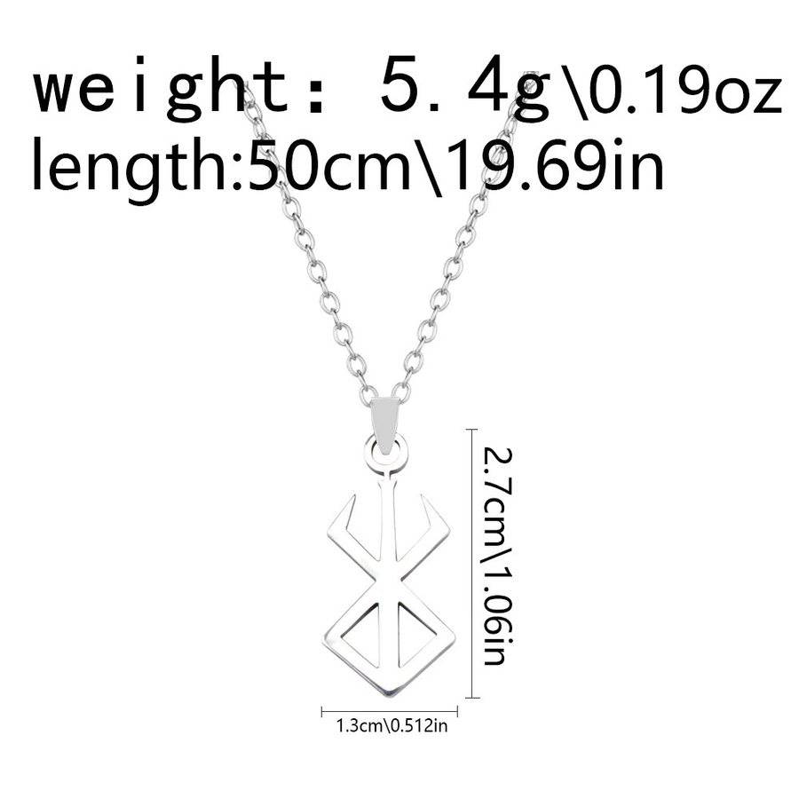 YUMEI Halskette Edelstahl, Silber, Unisex - Bild 4