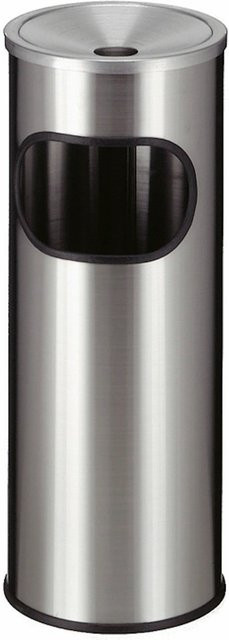 PROREGAL Runder Kombiascher aus Edelstahl in Silber, H: 61 cm, Ø: 24 cm, 9 Liter - Bild 1