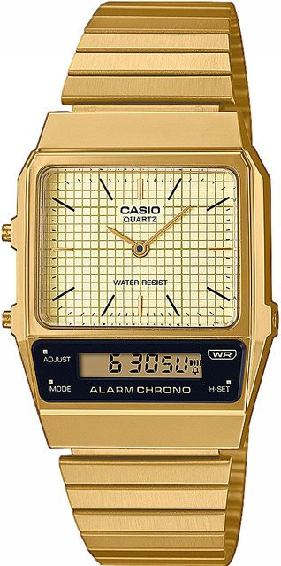 Casio Armbanduhr Analog-Digital, Quarz, Edelstahl, Gold, 31 mm, Unisex - Bild 1