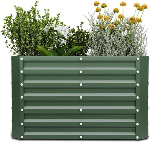 Blumfeldt High Grow Straight Hochbeet aus Stahl in Dunkelgrün mit 600 l Fassungsvermögen - Bild 1