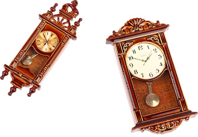 DIAPER&CORED Puppenhaus Miniatur Wanduhr, Maßstab 1:12, Harz - Bild 1