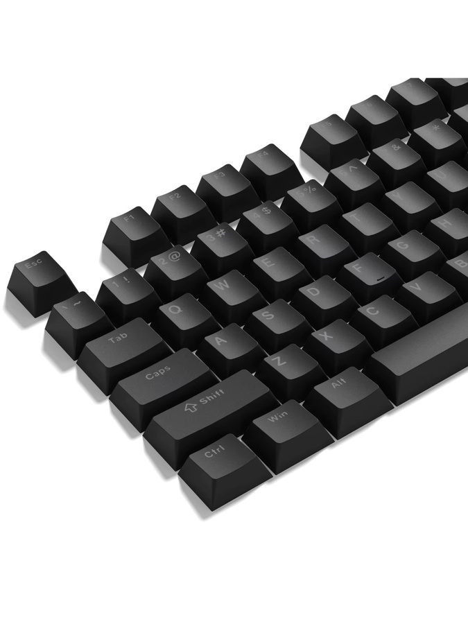 Oeny Black Cherry Profile PBT Tastenkappen Set mit Double Shot Shine Through für Cherry und Gateron MX Switches, Schwarz und Lila - Bild 5