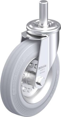 Blickle Stahlblech-Lenkrolle LEZ-VE 200R-22-SG in Grau mit 200 mm Rad-Durchmesser und 205 kg Tragfähigkeit - Bild 1