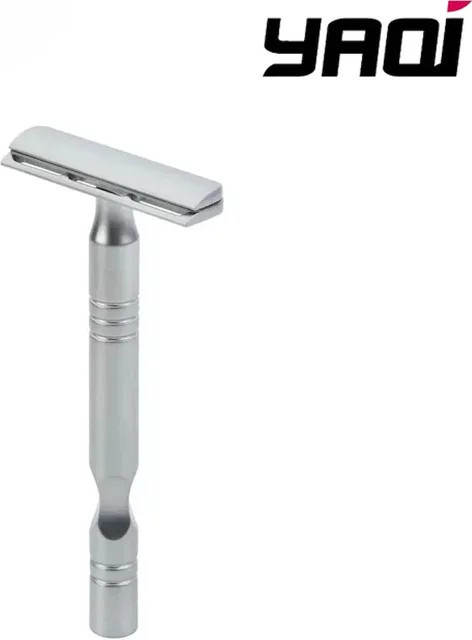 YAQI Excalibur Sicherheitsrasierer für Herren, Chrom-Optik, AC-Klinge - Bild 1