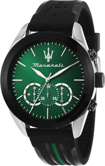 Maserati Chronograph, Quarz, Edelstahl, Grün, 45 mm, Herren - Bild 1