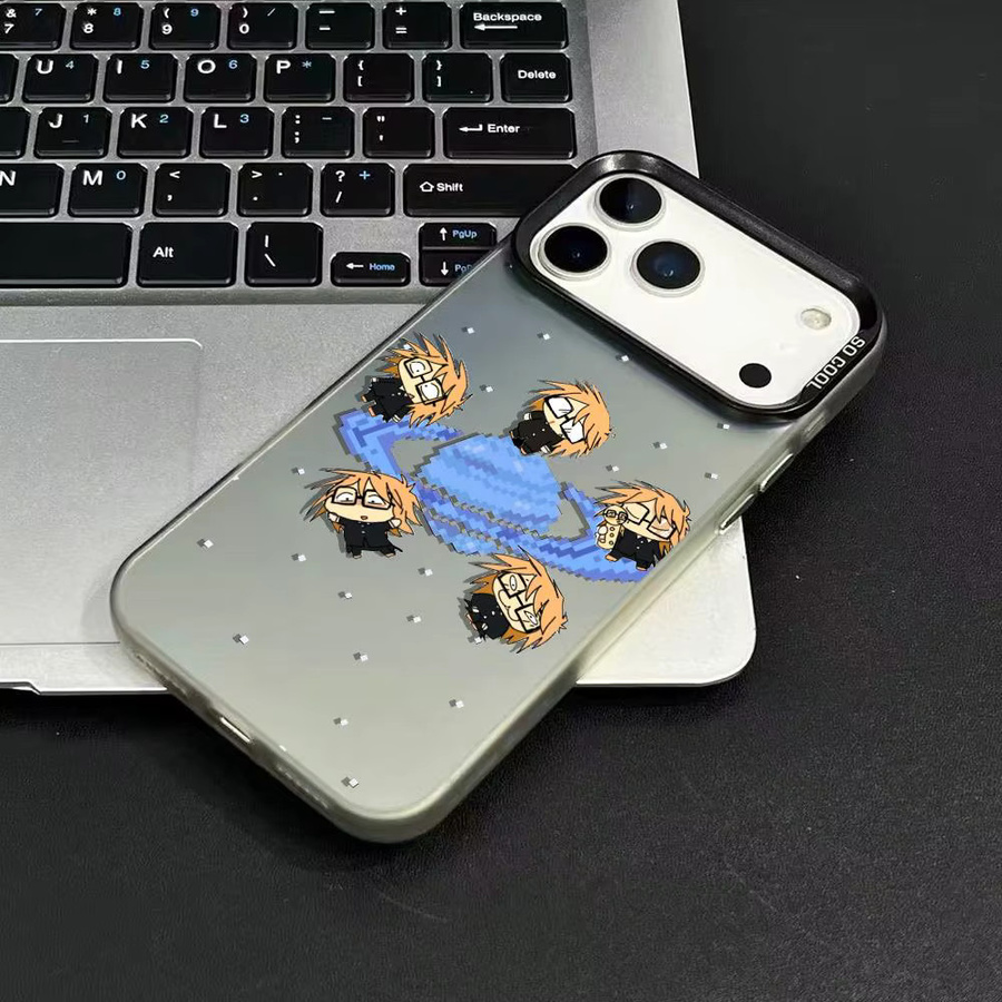R-Randals F-Friends Handyhülle für iPhone 11 bis 17 Pro Max Matte Laser Aurora stoßfeste Schutzhülle in Pink Multicolour - Bild 3
