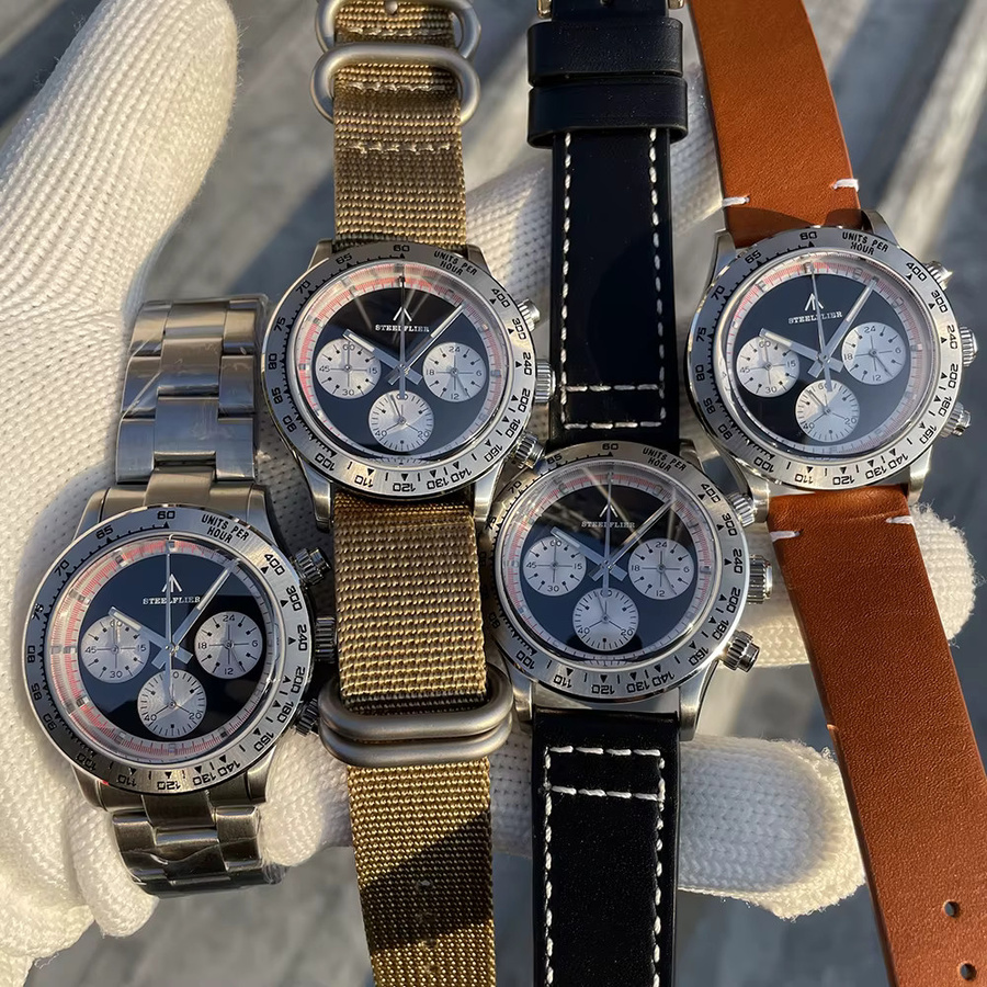 STEELFLIER Armbanduhr Quarz, Edelstahl, Schwarz, Herren, 20 ATM - Bild 3