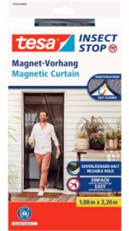 tesa Insect Stop Magnetvorhang Fliegengitter Anthrazit B: 1,00 m x H: 2,20 m - Bild 3
