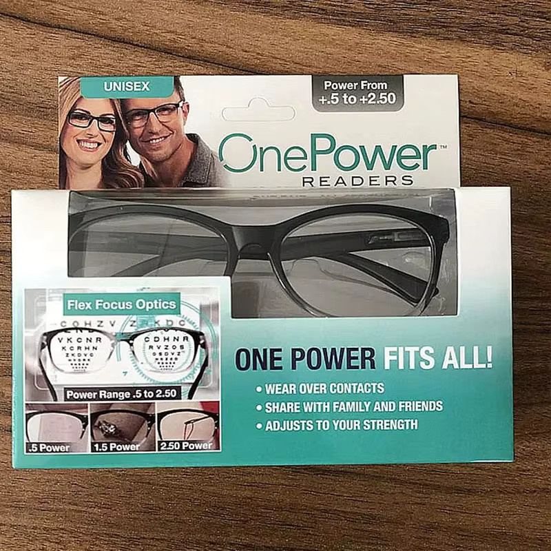 DIXSG Lesebrille, Vollrand, rechteckig, Kunststoff, Schwarz, Unisex - Bild 2
