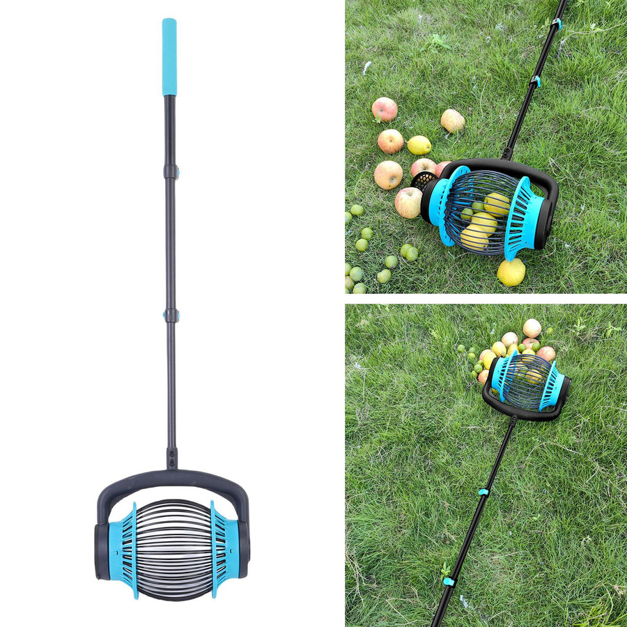 Multifunktionaler Teleskop-Nussaufheber von aimo aus Aluminium und Nylon, 1,3 m rollender Eichel- und Nuss-Sammler für Walnüsse und Pekannüsse - Bild 2