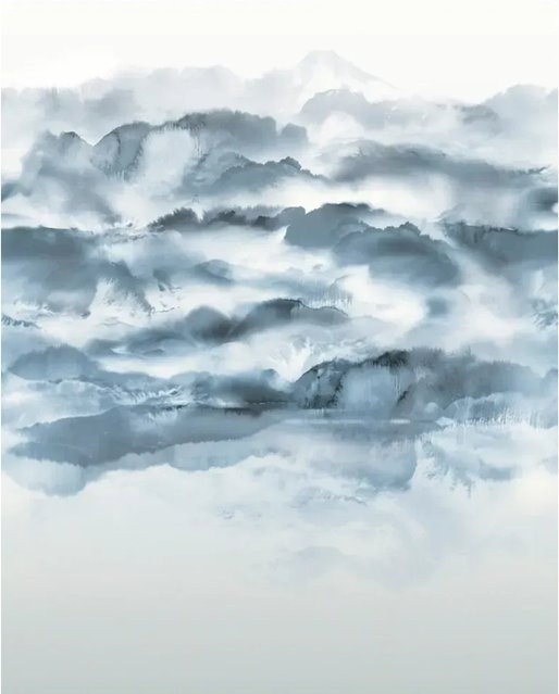 Schöner Wohnen Vliestapete New Delight Grafisch Blau B: 270 cm, H: 212 cm - Bild 1
