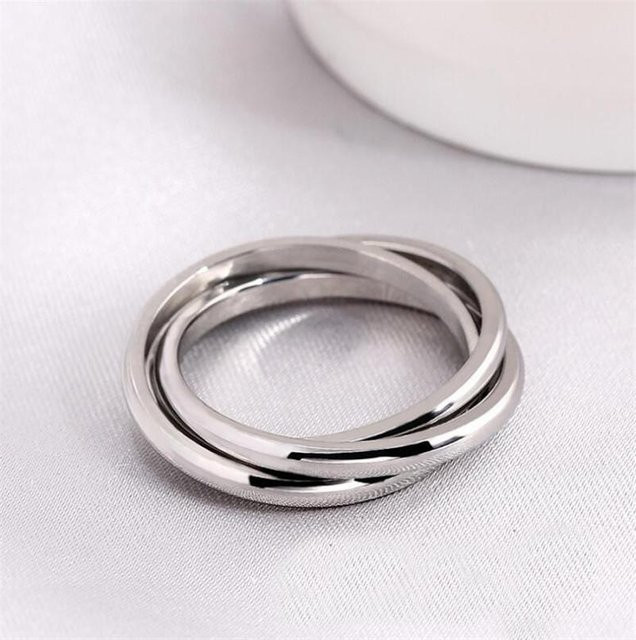 oly2u Partnerringe Edelstahl, Schwarz, Unisex - Bild 1