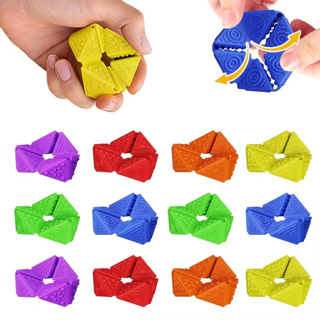 A Family Of Home Textiles Flip Cube Fidget Spielzeug, lebensmittelechtes Silikon - Bild 1