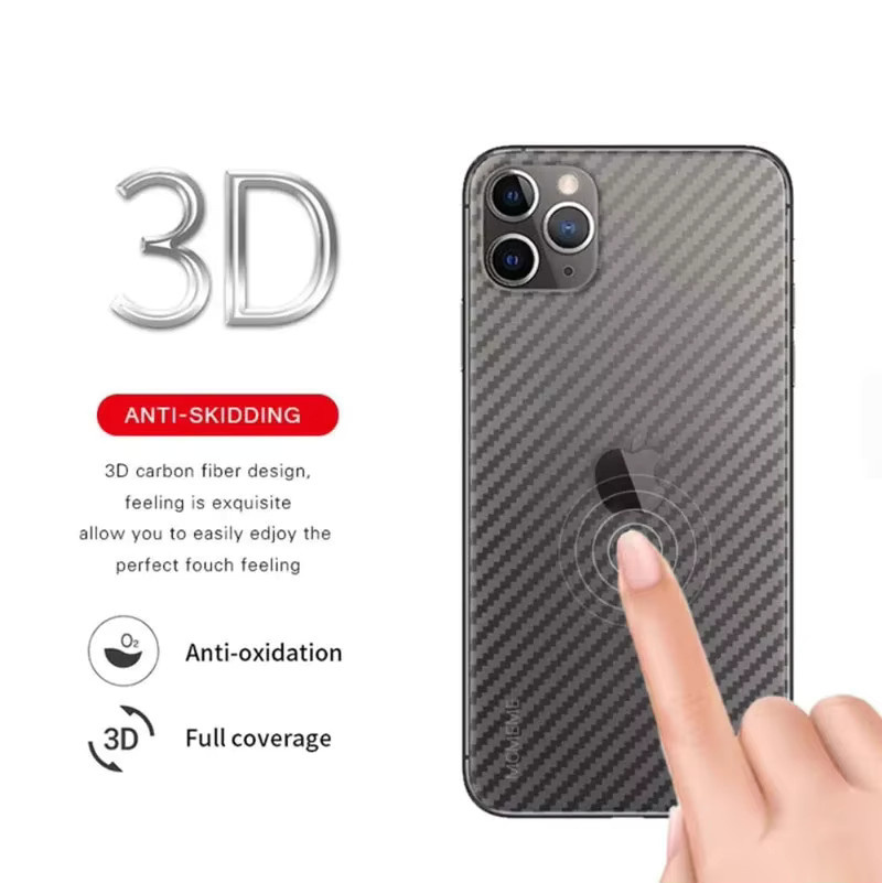 5er-Set Magtim Schutzfolien für die iPhone Rückseite in Transparent mit Carbon-Faser-Optik für iPhone 17 bis iPhone 11 Modelle - Bild 2