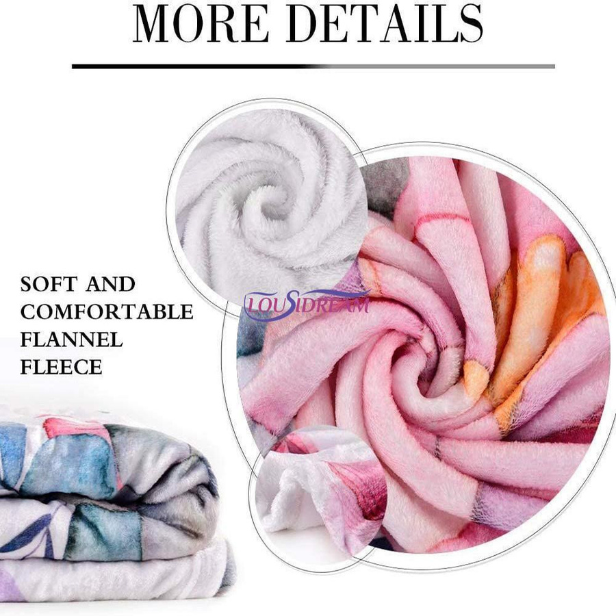 Silent Wave Kuschelige Fleece-Decke mit mathematischem Digitaldruck aus Samt und Flanell, Mehrfarbig, B: 150 cm, T: 180 cm - Bild 4