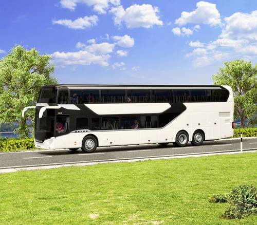 Kibri H0 Einsatzfahrzeug Modell Setra S 531 DT Bus Weiß - Bild 1