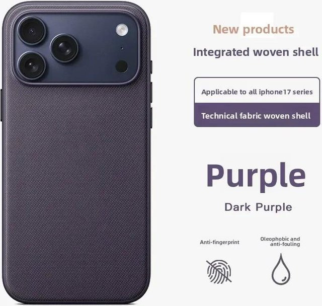 MagSafe Magnetische Schutzhülle von Rui Di für iPhone 13 14 15 16 Pro Max und 17 Air in Purple mit hochwertiger Gewebe-Technologie - Bild 1